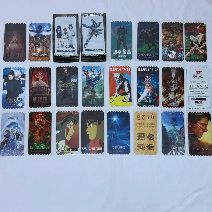 [BUNJANG] Bundle Set of 64 Anime Original Tickets (Theatrical Memorabilia) / 64장 일괄) 메가박스 오리지널티켓 오티 슬램덩크 스즈메 룩백 주술 애니