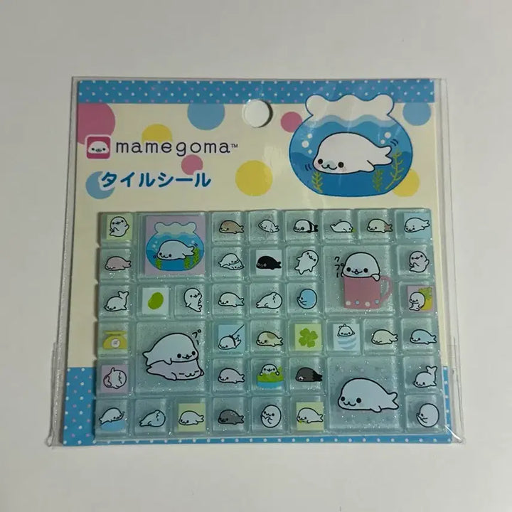[BUNJANG] San-X Mamegoma Tile Sticker / 산엑스 마메고마 타일 스티커 산리오