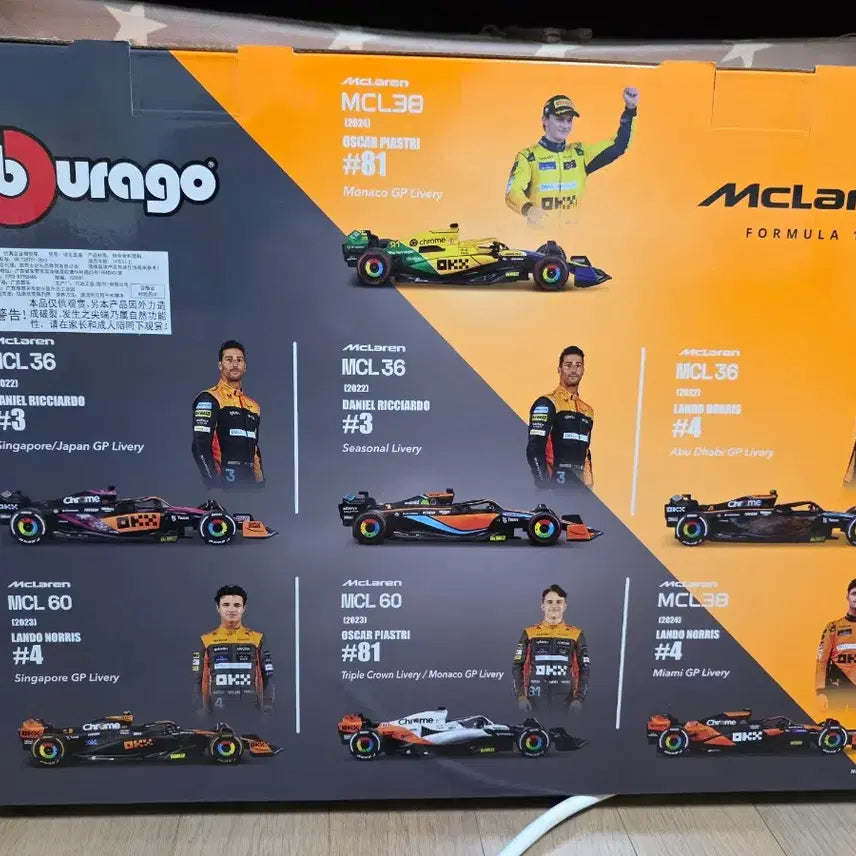 [BUNJANG] Bburago Formula Racing McLaren F1 Team 1/43 Scale 7-Car Set / 부라고 포뮬러 레이싱 맥라렌 F1 팀 1/43 7대 세트