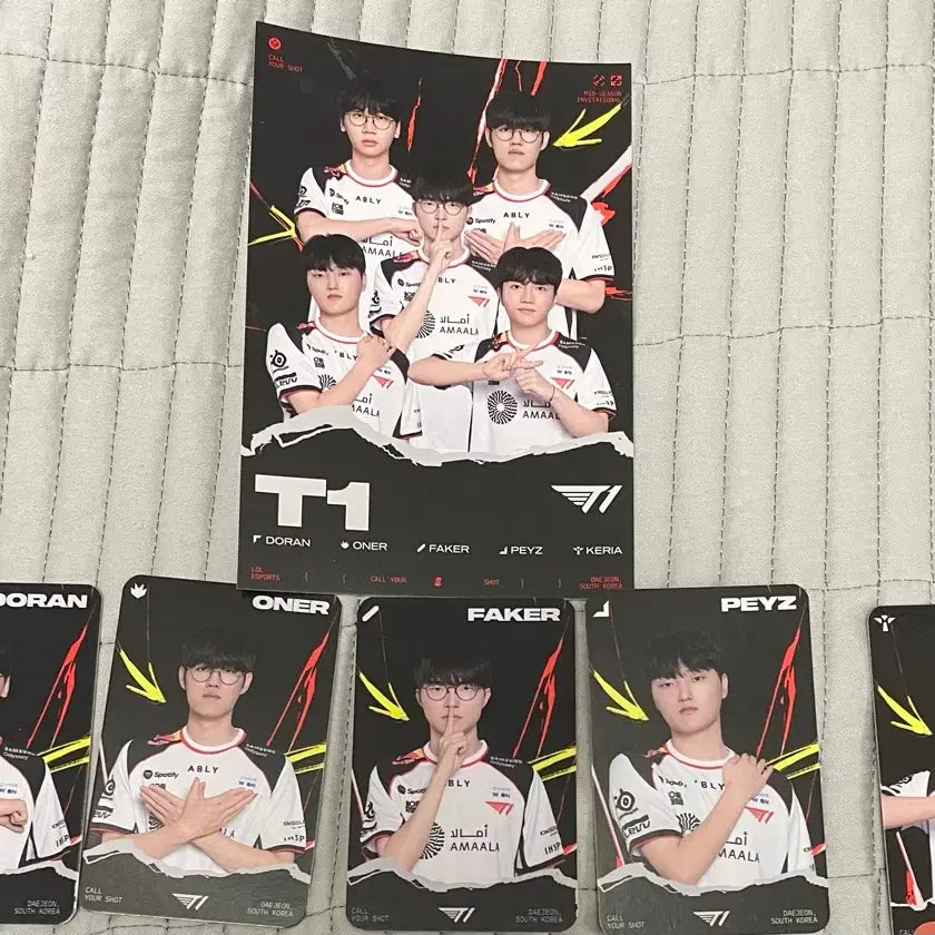 [BUNJANG] T1 Faker Doran Keria Phase Photocard &amp; Postcard Set / T1 페이커 도란 케리아 등 포토카드 엽서