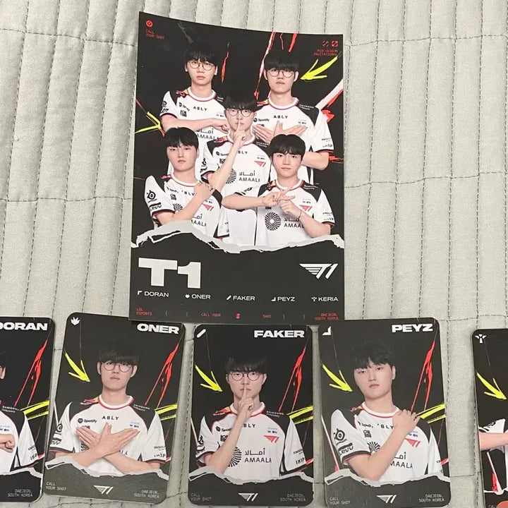 [BUNJANG] T1 Faker Doran Keria Phase Photocard &amp; Postcard Set / T1 페이커 도란 케리아 등 포토카드 엽서
