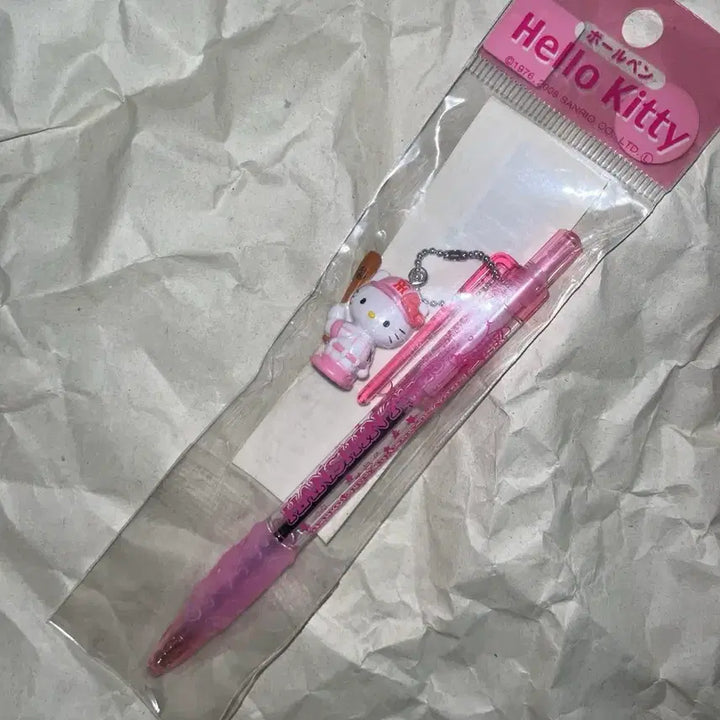 [BUNJANG] Vintage Hello Kitty Baseball Strap Pen / 고전키티펜/킽스/키티스트랩/야구키티