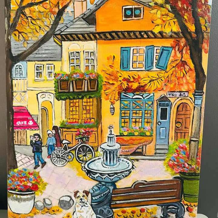[BUNJANG] Autumn Landscape Oil Painting / 가을 풍경 유화 그림