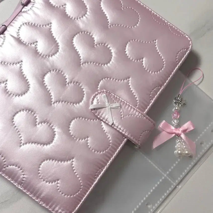 [BUNJANG] Youruning Bal-core Macaron Binder Set with Keyring / (사용x) 유어유닝 발레코어 마카롱 바인더 본품+4포켓 속지 30장+키링