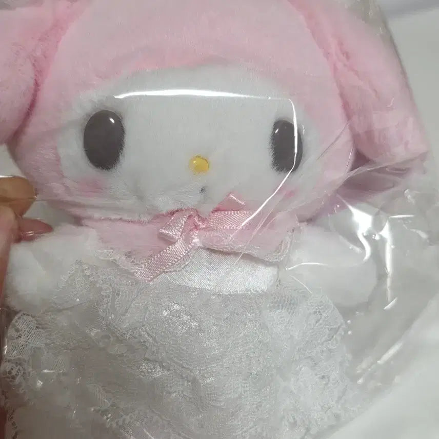 [BUNJANG] Sanrio Lady My Melody White Mascot Plush / [산리오] 레이디 마이멜로디 화이트 마스코트 인형