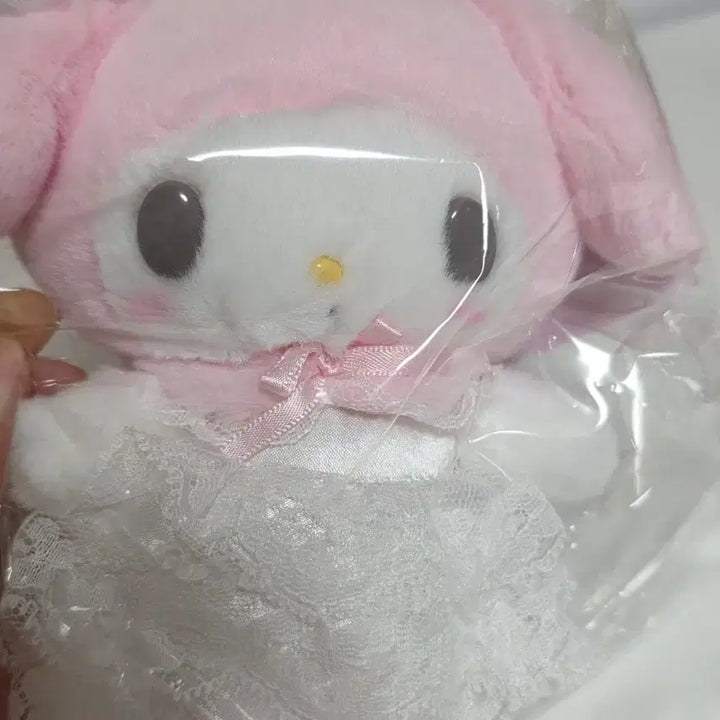 [BUNJANG] Sanrio Lady My Melody White Mascot Plush / [산리오] 레이디 마이멜로디 화이트 마스코트 인형