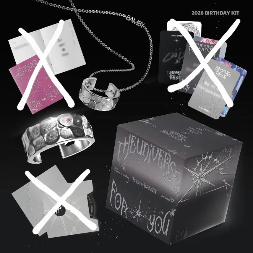 [BUNJANG] PPLAV Anmi Birthday Kit Necklace &amp; Ring Set / 2026 플레이브 밤비 생일키트 생킷 악세서리만