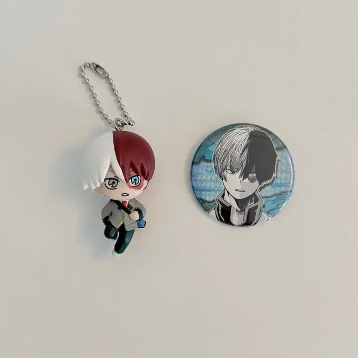 [BUNJANG] My Hero Academia DE:PIECE Figurine Gacha Todoroki Shoto &amp; Can Badge Set / 나의 히어로 아카데미아 데포피그 가챠 토도로키 쇼토