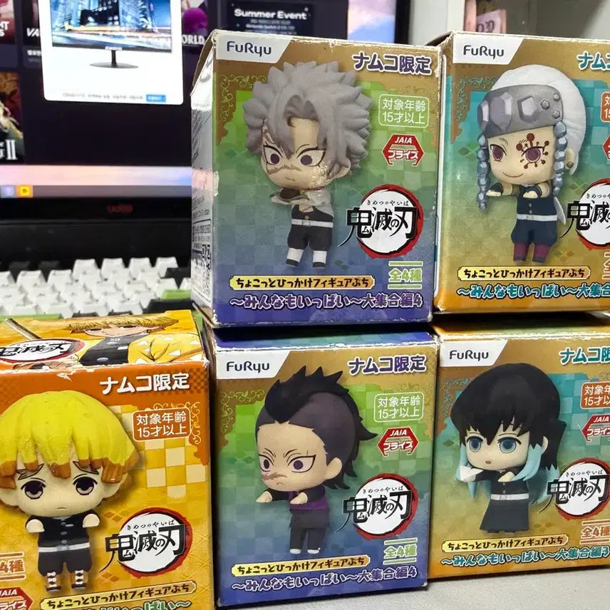 [BUNJANG] FURYU Demon Slayer: Kimetsu no Yaiba Petit Mini Hikkake Figure Set (5 Types) / 후류 귀멸의 칼날 쁘띠 미니 힛카게 5종