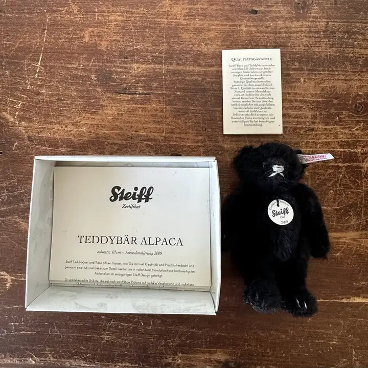 [BUNJANG] Steiff Alpaca Black Teddy Bear (2009 Annual Limited Edition) / 독일)빈티지 알파카 블랙 테디베어 슈타이프 (새상품)