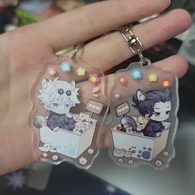 [BUNJANG] Jujutsu Kaisen Gojo Satoru &amp; Geto Suguru Acrylic Keychain Set / 주술회전 고죠게토 아크릴 키링