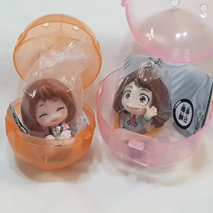 [BUNJANG] Uraraka Ochaco Gacha Suwarasetai Figure Bundle Set / [일괄]우라라카 오챠코 가챠 스와라세타이 대롱 곤니치와 나히아 피규어
