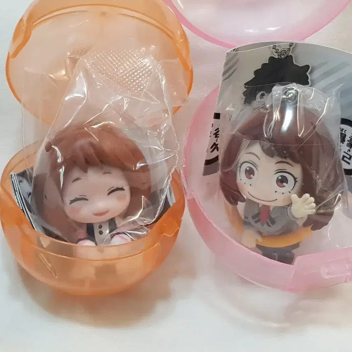 [BUNJANG] Uraraka Ochaco Gacha Suwarasetai Figure Bundle Set / [일괄]우라라카 오챠코 가챠 스와라세타이 대롱 곤니치와 나히아 피규어