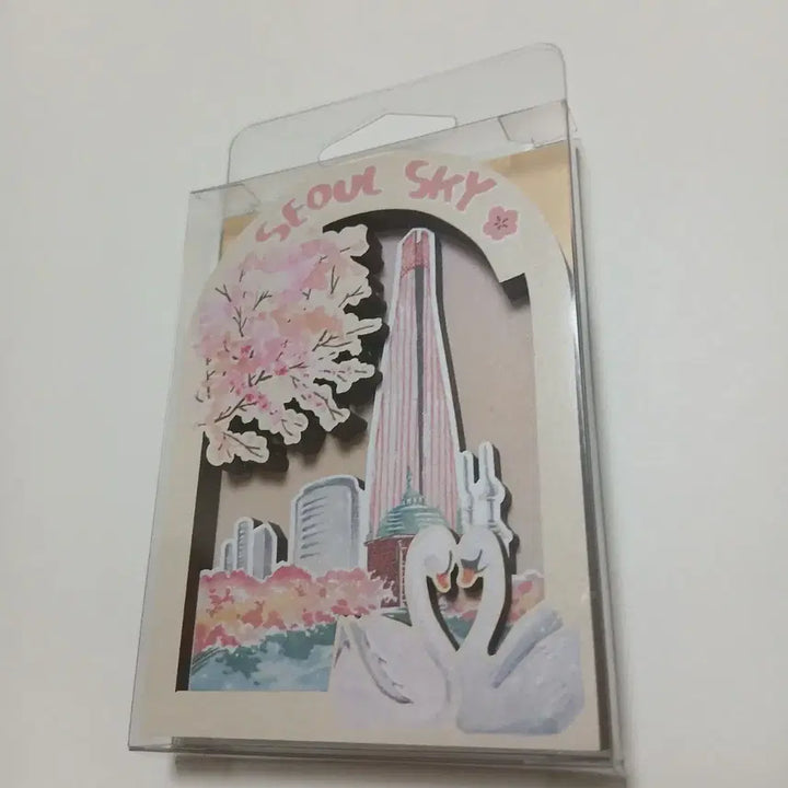 [BUNJANG] Seoul Sky Wooden Magnet Cherry Blossom / 지역 여행 우드 마그넷 서울스카이 벚꽃 롯데월드 석촌호수 대한민국 자석