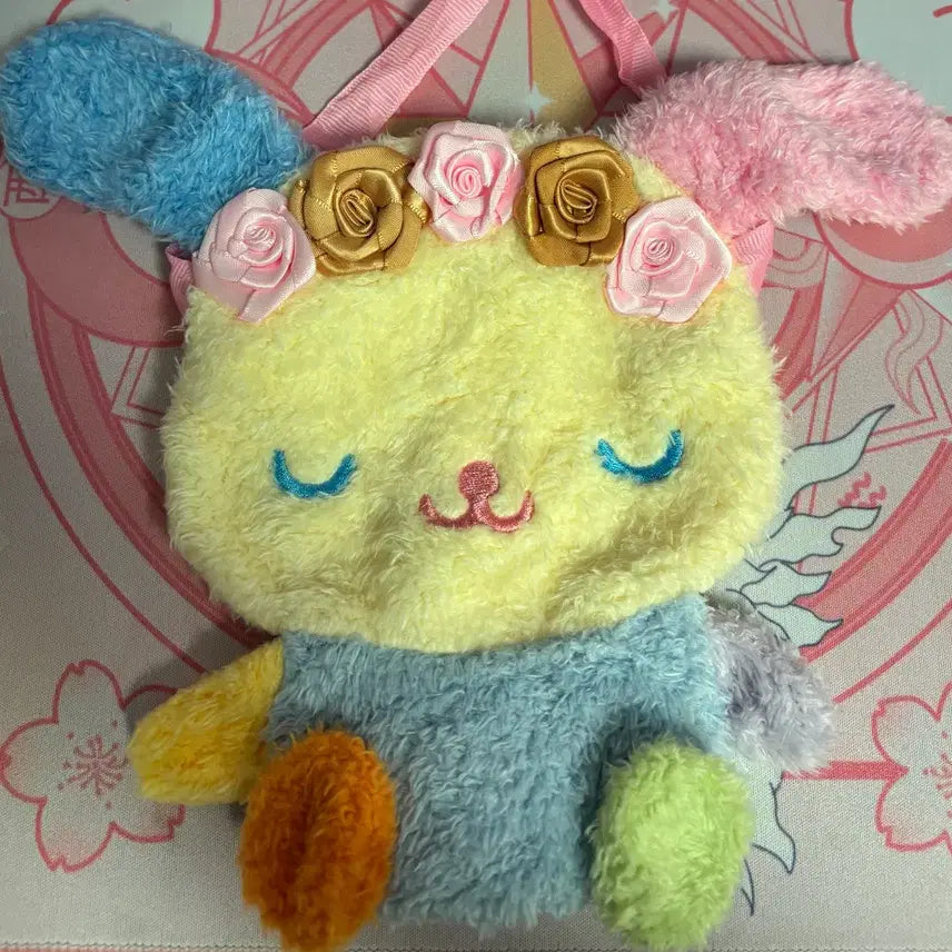 [BUNJANG] Sanrio Usahana Plush Mini Crossbody Bag / 산리오 우사하나 봉제 포셰트 미니 크로스백 가방 가챠