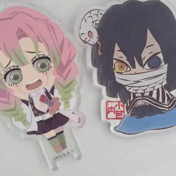 [BUNJANG] Demon Slayer Iguro Obanai &amp; Kanroji Mitsuri Acrylic Standee Bundle Set / 일괄 가격))귀멸의 칼날 이구로오바나이 칸로지 미츠리 아크릴 일괄