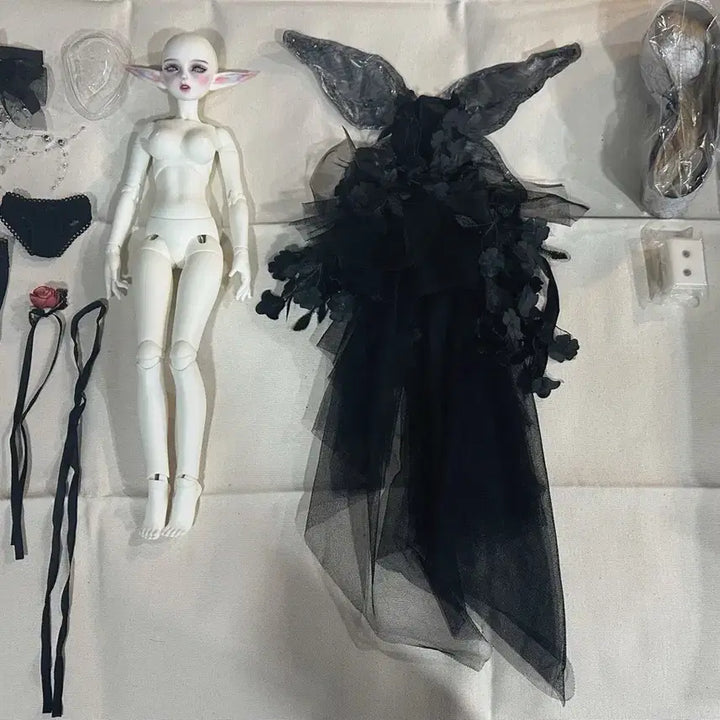 [BUNJANG] Dolmoa Flower Fairy Black Elf Zinna Ball-Jointed Doll (MSD Size) / 돌모아(구관):Flower Fairy Black Elf Zinna