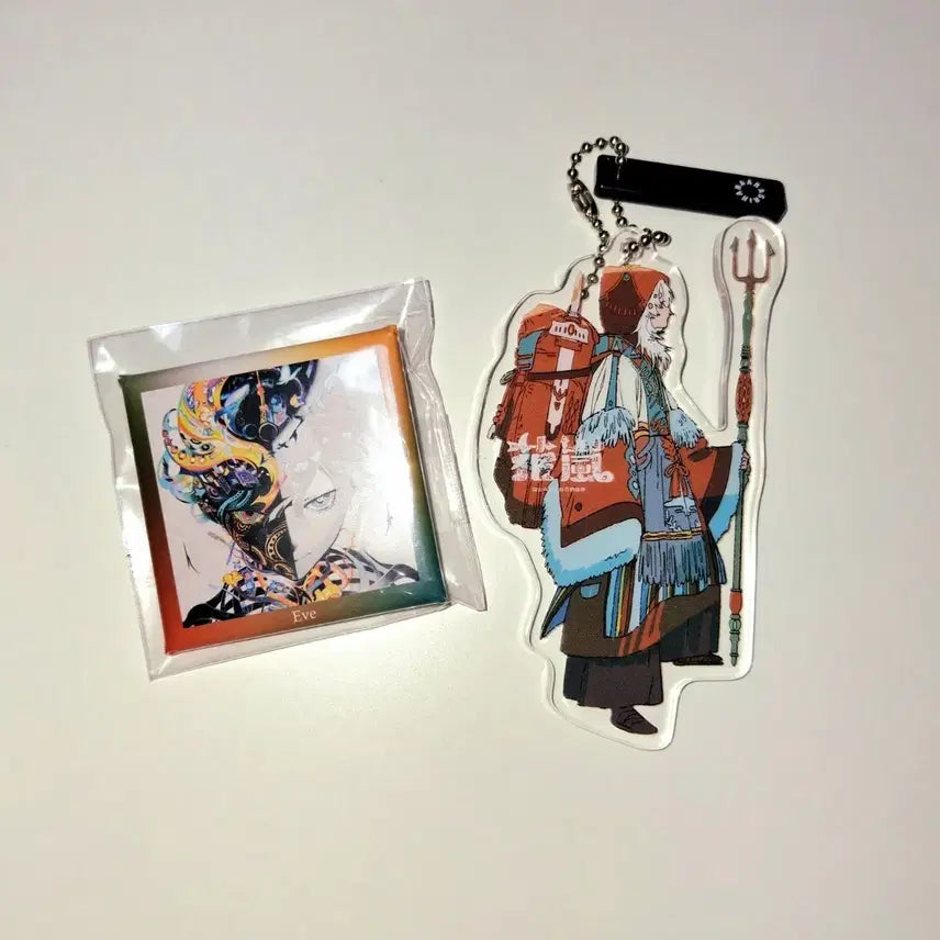 [BUNJANG] Eve Utaite ZINGAI Hanarashi Acrylic Keyring &amp; Badge Bundle / 우타이테 Eve 이브 굿즈 아크릴 키링 뱃지 하나아라시