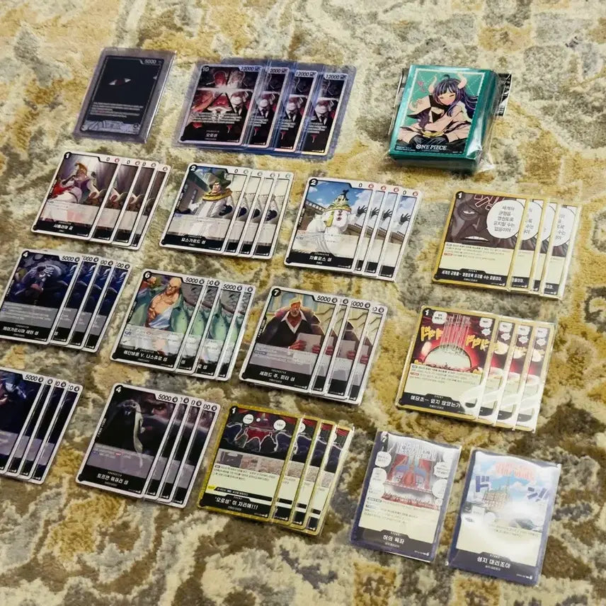 [BUNJANG] One Piece Card Game Im Leader Parallel Rare Deck Bundle with Yamato Sleeves / [원피스카드] 이무덱 (리더페레, 슬리브 포함)