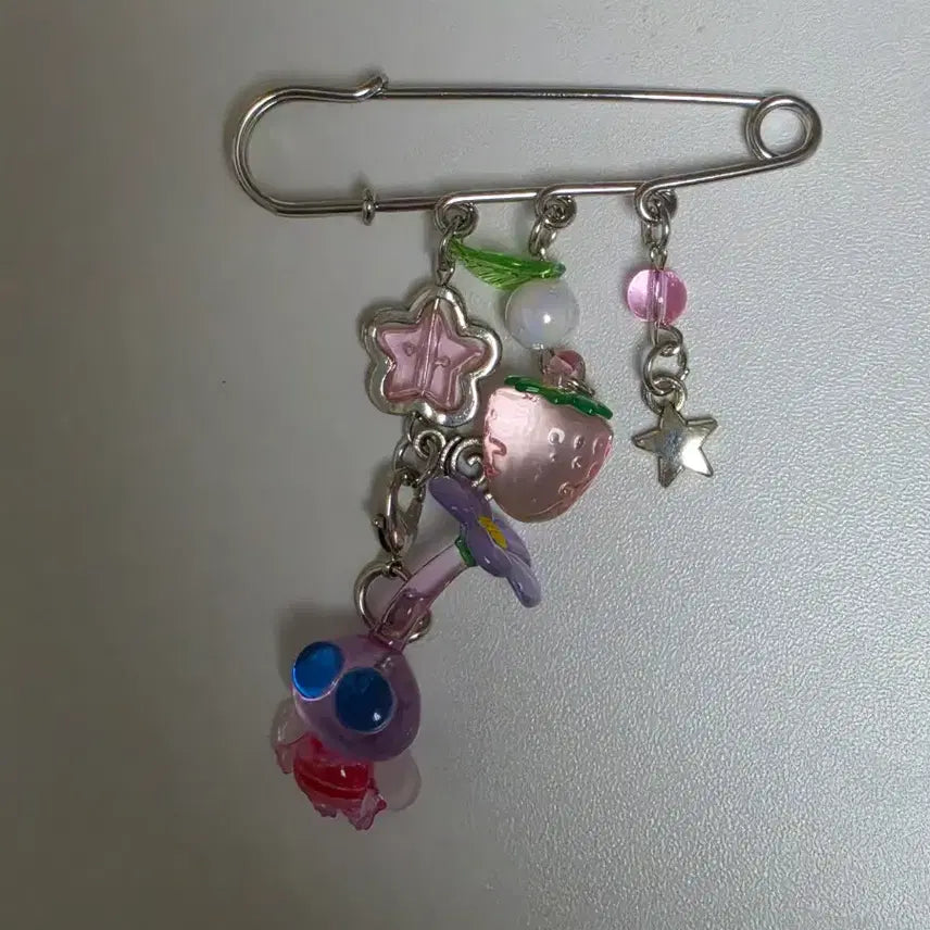 [BUNJANG] Pikmin Winged Pikmin Pink Keychain / 날개 피크민 메지루시 핑크