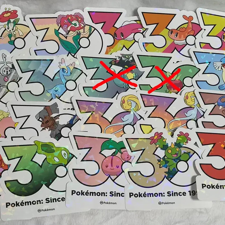 [BUNJANG] Pokemon 30th Anniversary Logo Stickers / 포켓몬 30주년 기념 로고 스티커 여러개 판매합니다!
