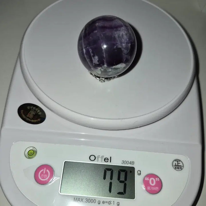 [BUNJANG] Purple Fluorite Large Sphere Stone / 퍼플 플루오라이트 왕구슬 원석