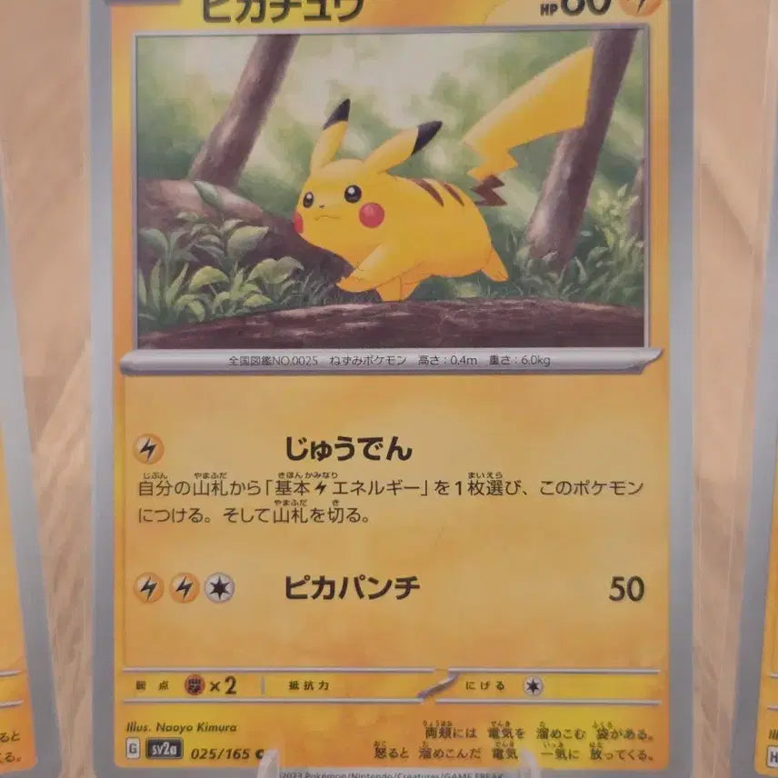 [BUNJANG] Pokemon Pikachu Popular 3-Card Set (Japanese Edition) / [S급/일본판] 포켓몬카드 피카츄 인기 3종 세트 (+서비스카드)