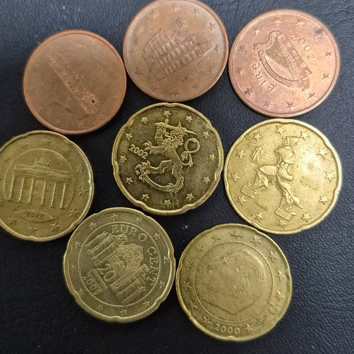 [BUNJANG] Euro Coins Bundle Set - 5 Cents &amp; 20 Cents (Various Years) / 20센트 5센트 유로 동전. 초년도10점 일괄. 줄세우기