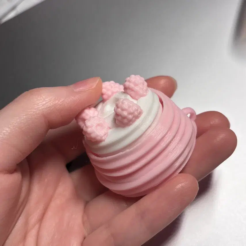 [BUNJANG] 3D Printed Strawberry Cream Cake Clicker / 3d프린트 딸기 생크림 케이크 클릭커