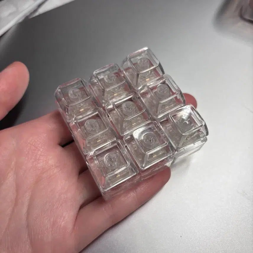 [BUNJANG] Transparent Glass Ball Clicker Keycaps Set / 투명 유리알 키캡 클릭커