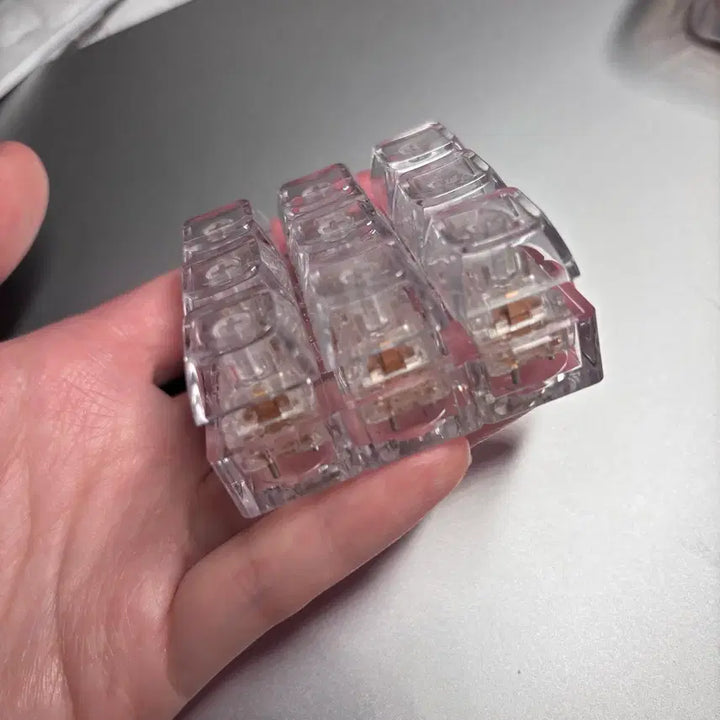 [BUNJANG] Transparent Glass Ball Clicker Keycaps Set / 투명 유리알 키캡 클릭커