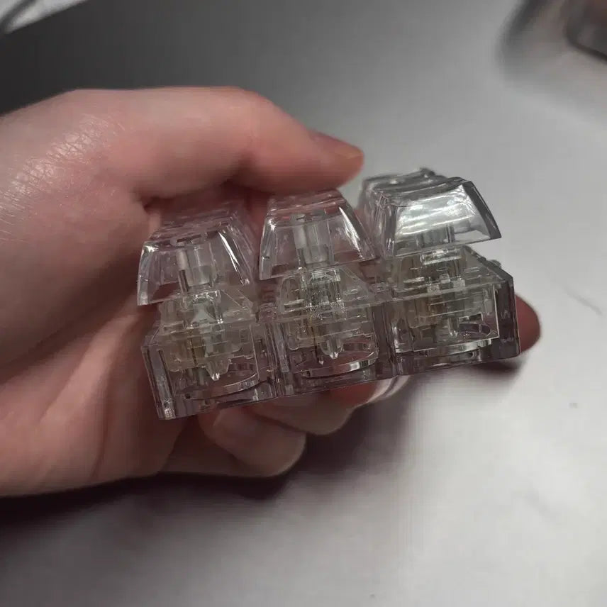 [BUNJANG] Transparent Glass Ball Clicker Keycaps Set / 투명 유리알 키캡 클릭커