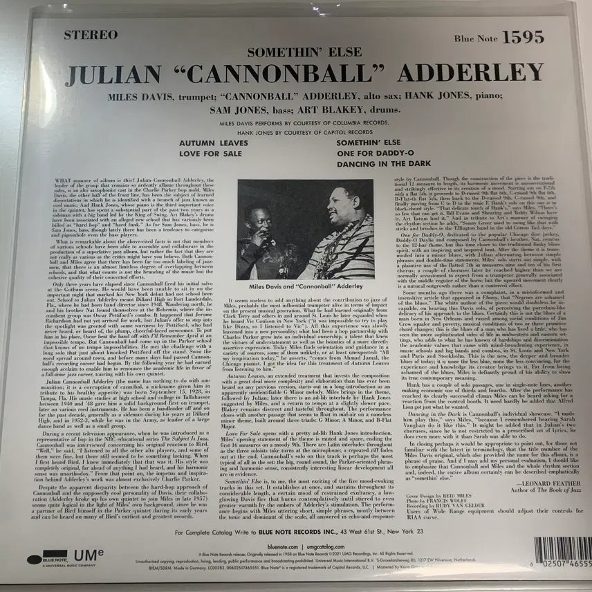 [BUNJANG] Cannonball Adderley Somethin&