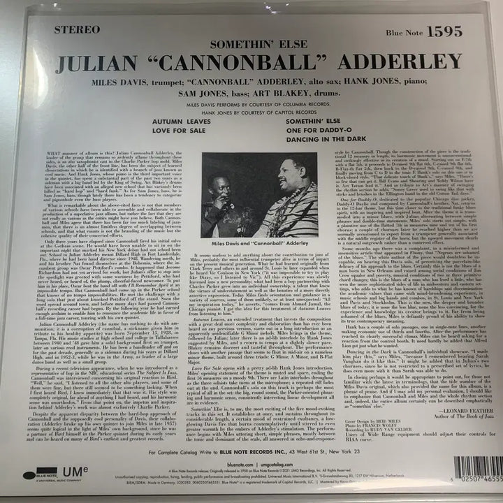 [BUNJANG] Cannonball Adderley Somethin&