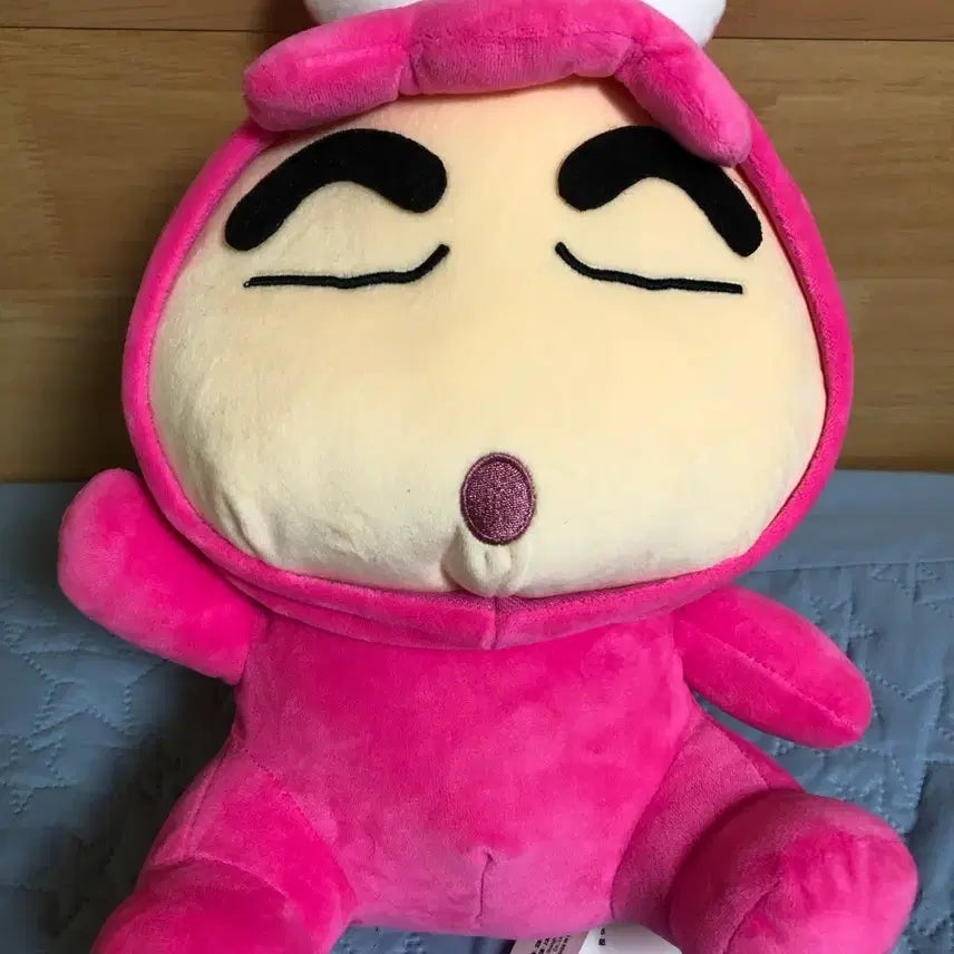 [BUNJANG] Crayon Shin-chan Pink Waniyama Plush Toy / (새상품)짱구 핑크 와니야마 인형