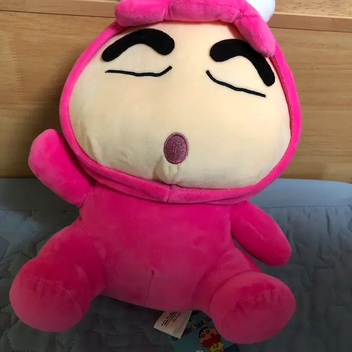 [BUNJANG] Crayon Shin-chan Pink Waniyama Plush Toy / (새상품)짱구 핑크 와니야마 인형