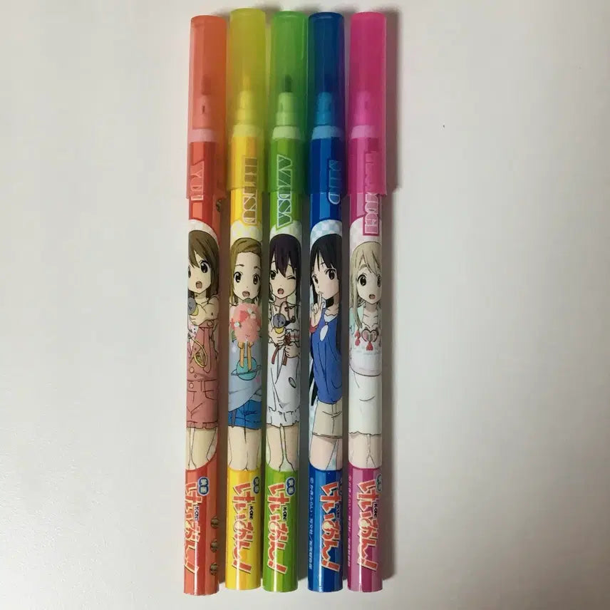 [BUNJANG] K-ON! Classic Pens Set - Yui, Ritsu, Azusa, Mio, Tsumugi / 케이온 고전 펜 유이 리츠 아즈사 미오 츠무기 일괄