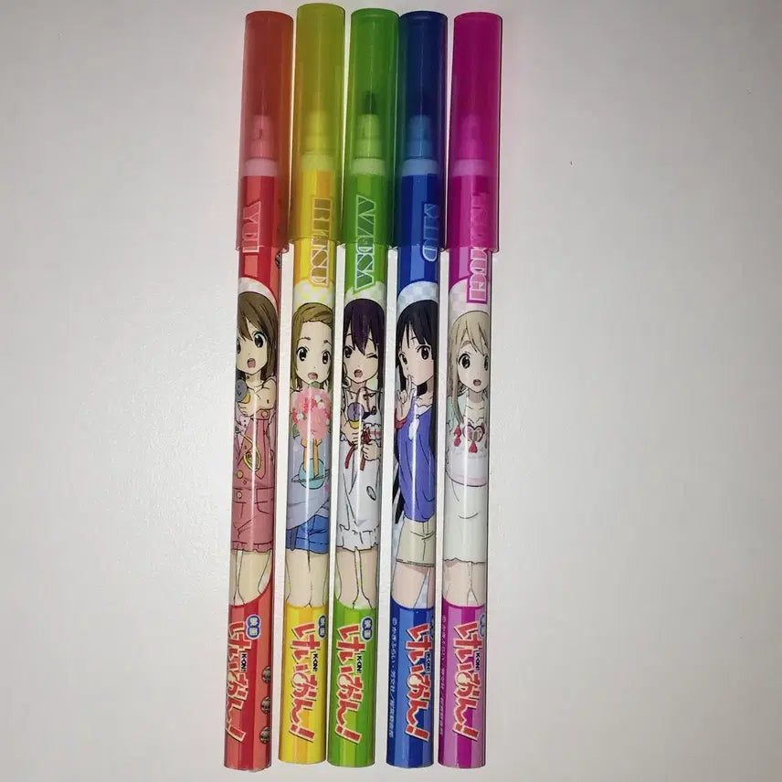 [BUNJANG] K-ON! Classic Pens Set - Yui, Ritsu, Azusa, Mio, Tsumugi / 케이온 고전 펜 유이 리츠 아즈사 미오 츠무기 일괄