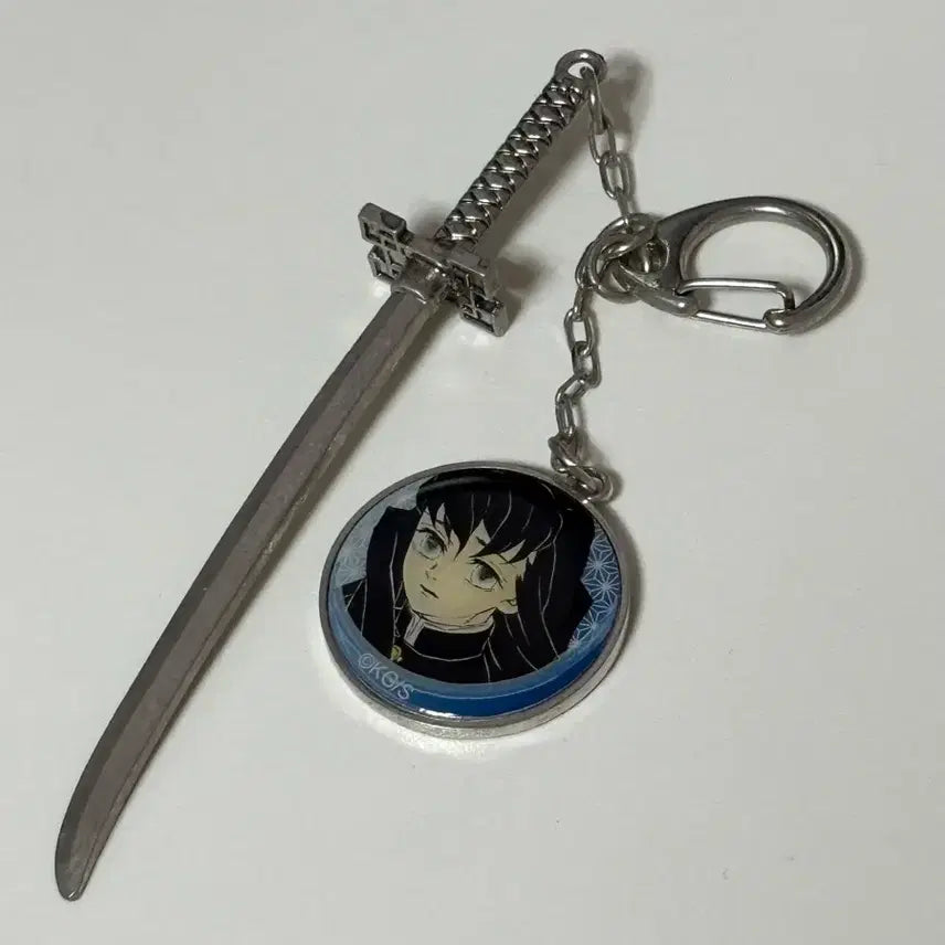 [BUNJANG] Demon Slayer Muichiro Tokito Nichirin Sword Keychain Charm Jump Shop Original Art / 귀멸의 칼날 무이치로 일륜도 키링 챰 점프샵 원화