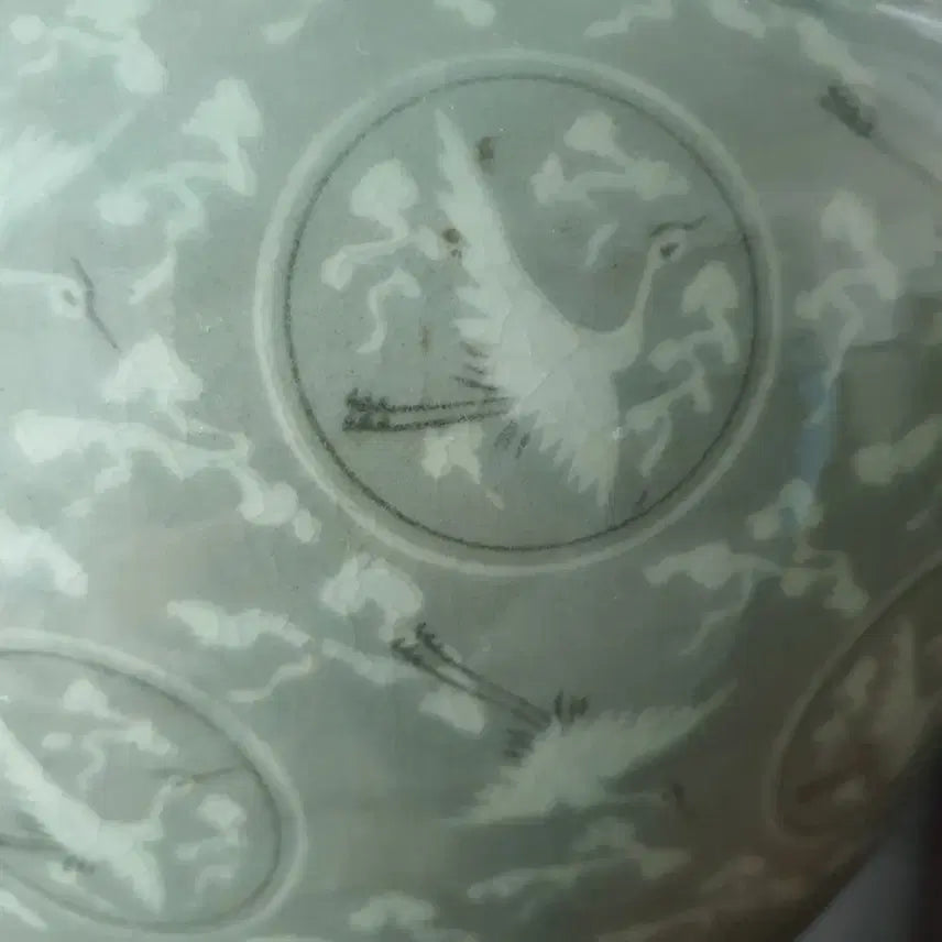 [BUNJANG] Inlaid Crane and Cloud Motif Maebyeong Vase / 상감운학문 매병