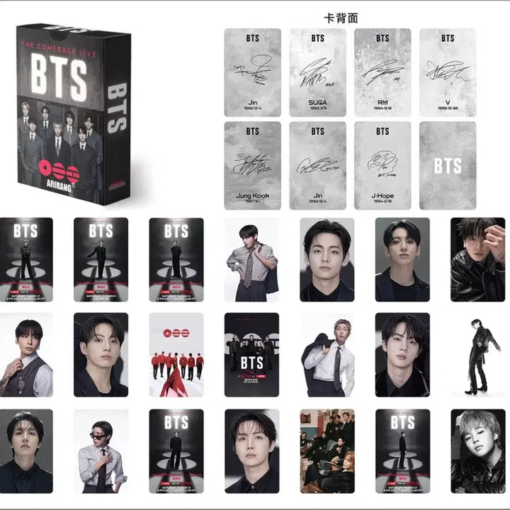 [BUNJANG] BTS Gel Pens Set (6 pcs) &amp; Photocards Bundle (55 pcs) / BTS 젤펜 6개 &amp; 포카 55장
