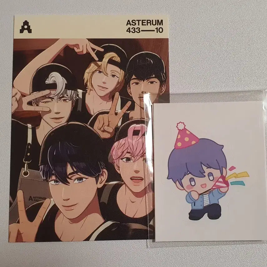 [BUNJANG] PLAVE 10Cafe Sticker Set &amp; Postcard Set / 플레이브 십카페 스틱커피 스티커 엽서 세트