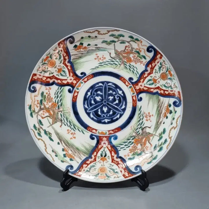 [BUNJANG] Antique Ko-Imari Hand-Painted Large Plate / 골동품 핸드페인팅 큰접시. 지름45.5