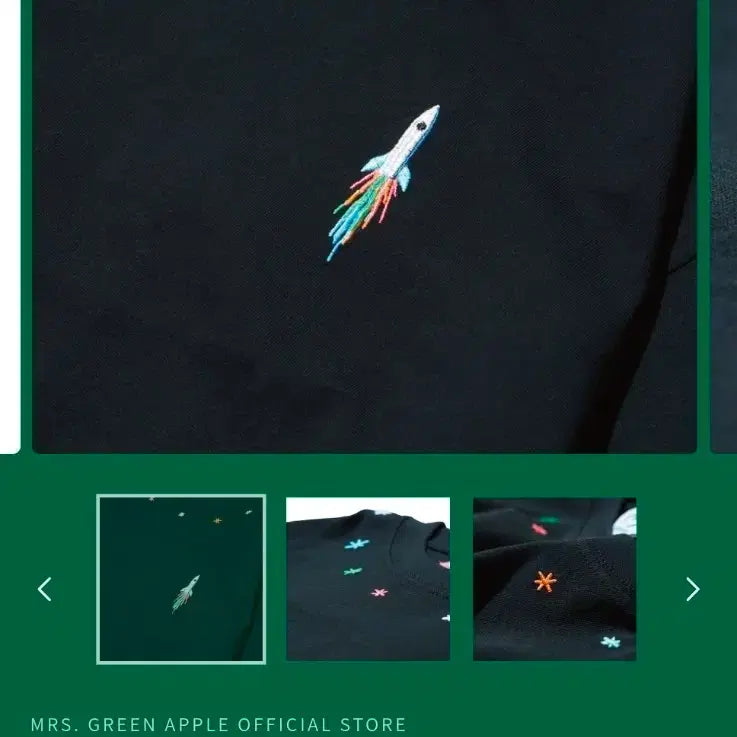 [BUNJANG] Mrs. Greenapple Weltraum Rocket T-Shirt XL / 미세스 젠진 웰트라움 로켓 티셔츠 XL