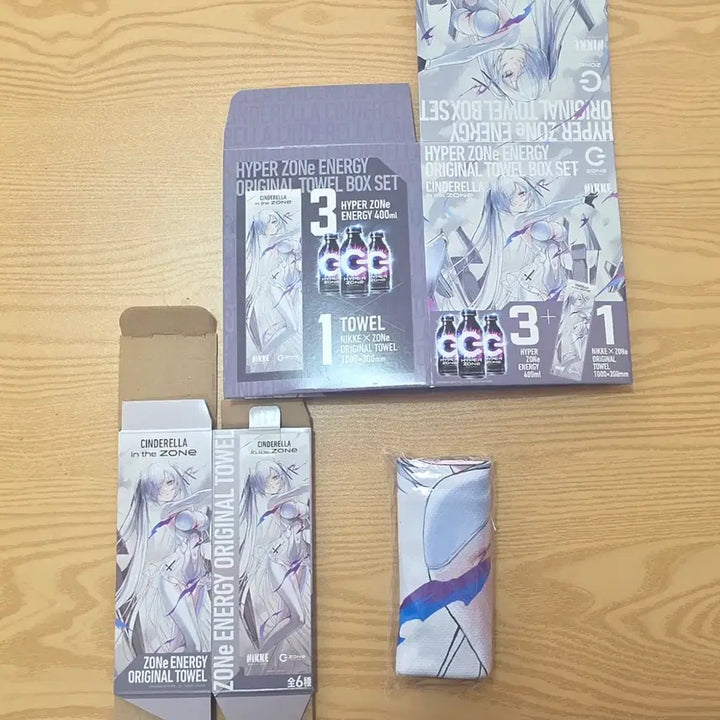 [BUNJANG] Niki Zone Energy Event Full Set: Illustration Towel and Outer Packaging Box / 니케 존에너지 일러스트타올 및 외포장박스 풀세트