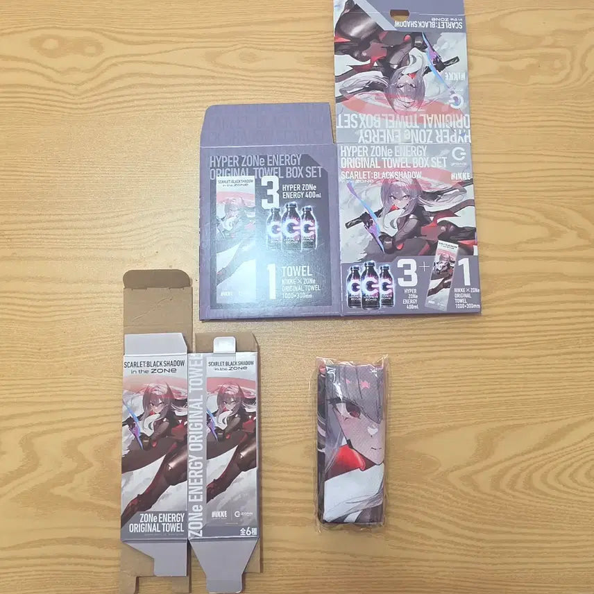 [BUNJANG] Niki Zone Energy Event Full Set: Illustration Towel and Outer Packaging Box / 니케 존에너지 일러스트타올 및 외포장박스 풀세트