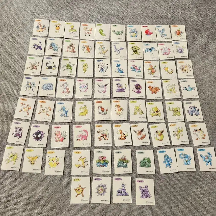[BUNJANG] Pokemon, Dragon Ball, and Crayon Shin-chan P Pochettino Stickers Bundle / 포켓몬+드래곤볼+짱구 띠부실 스샷전부