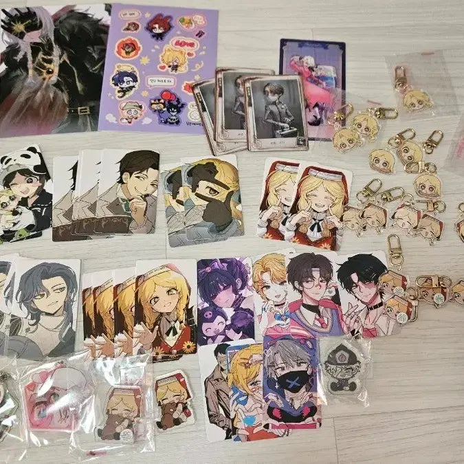 [BUNJANG] Identity V Acrylic Keyring, Sticker, Postcard, Photocard, Corotto, Knight, Novelist Bundle Set / 제5인격 비공굿 스티커 엽서 포토카드 아크릴 키링 코롯토 기사 소설가