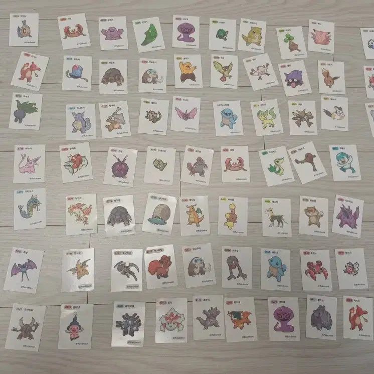 [BUNJANG] Pokemon Bread Stickers 82-Piece Set / 포켓몬스터 띠부띠부씰 스티커 82장 판매