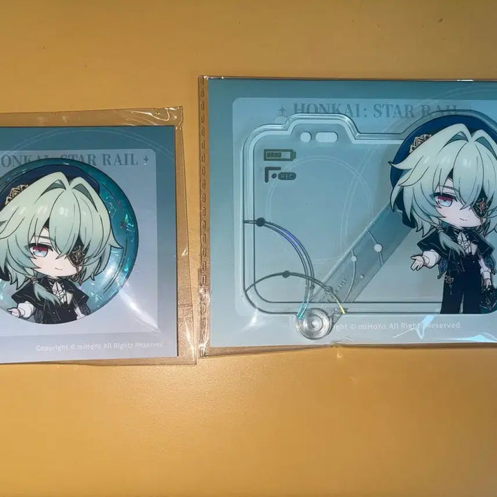 [BUNJANG] Genshin Impact Axela Taobao Exclusive Can Badge + Acrylic Stand Set / 미개봉) 붕괴스타레일 아낙사 타오바오 특전 아크릴 스틱
